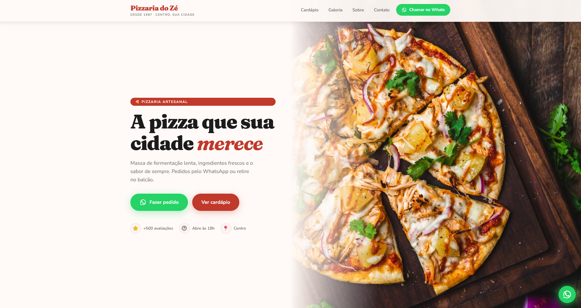 Projeto Pizzaria